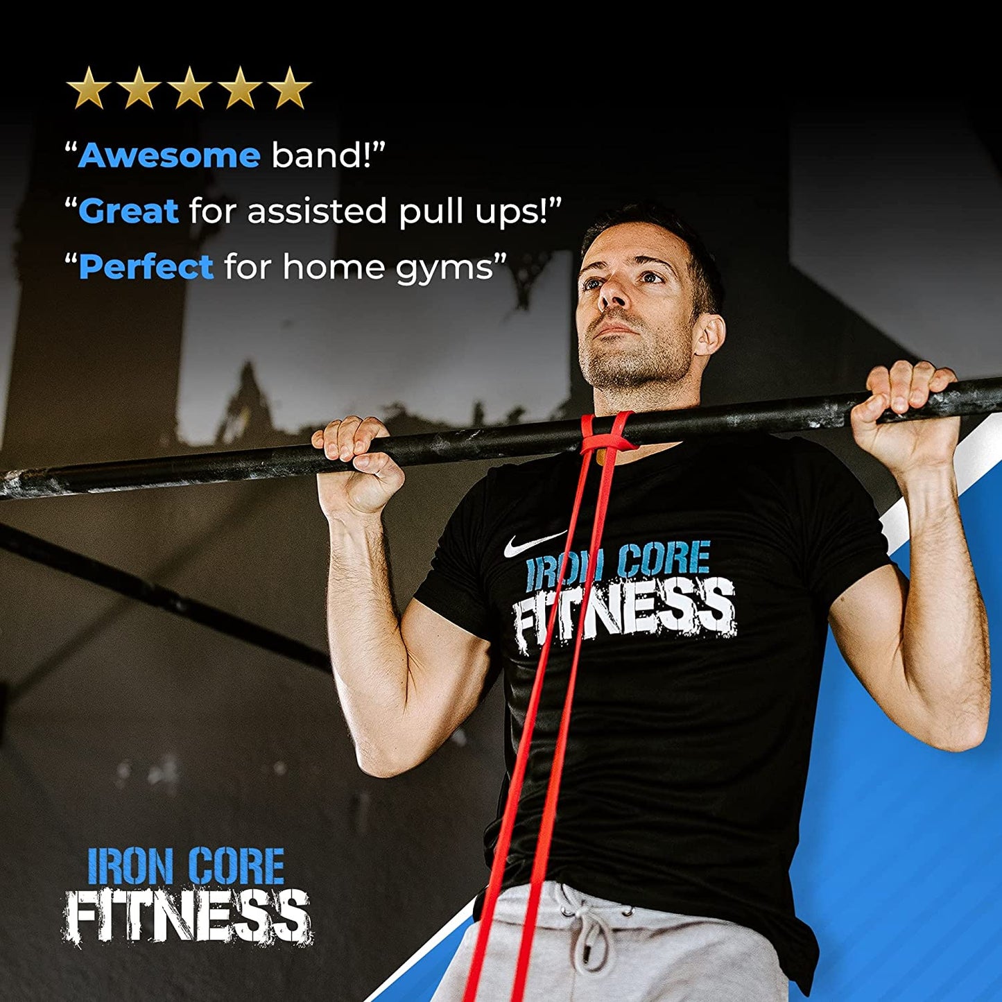 Pull up Assistance Resistance Bands by - Strength Power Flexibility Training at Home or Gym. Ebooks and Workout Chart Included.