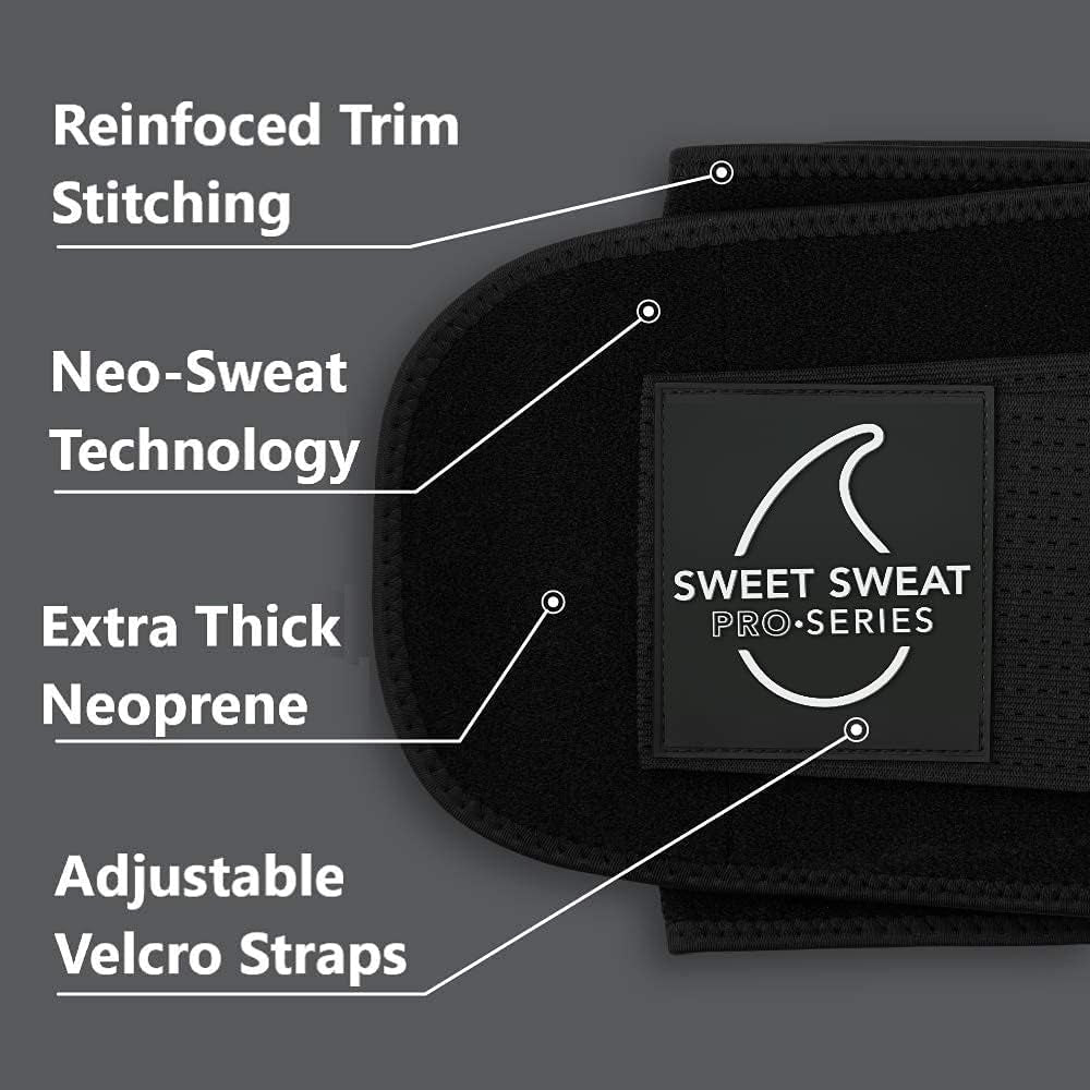 Sweet Sweat Waist Trimmer 'Pro Series' Belt - Premium Sweat Band Waist Trainer for Women and Men