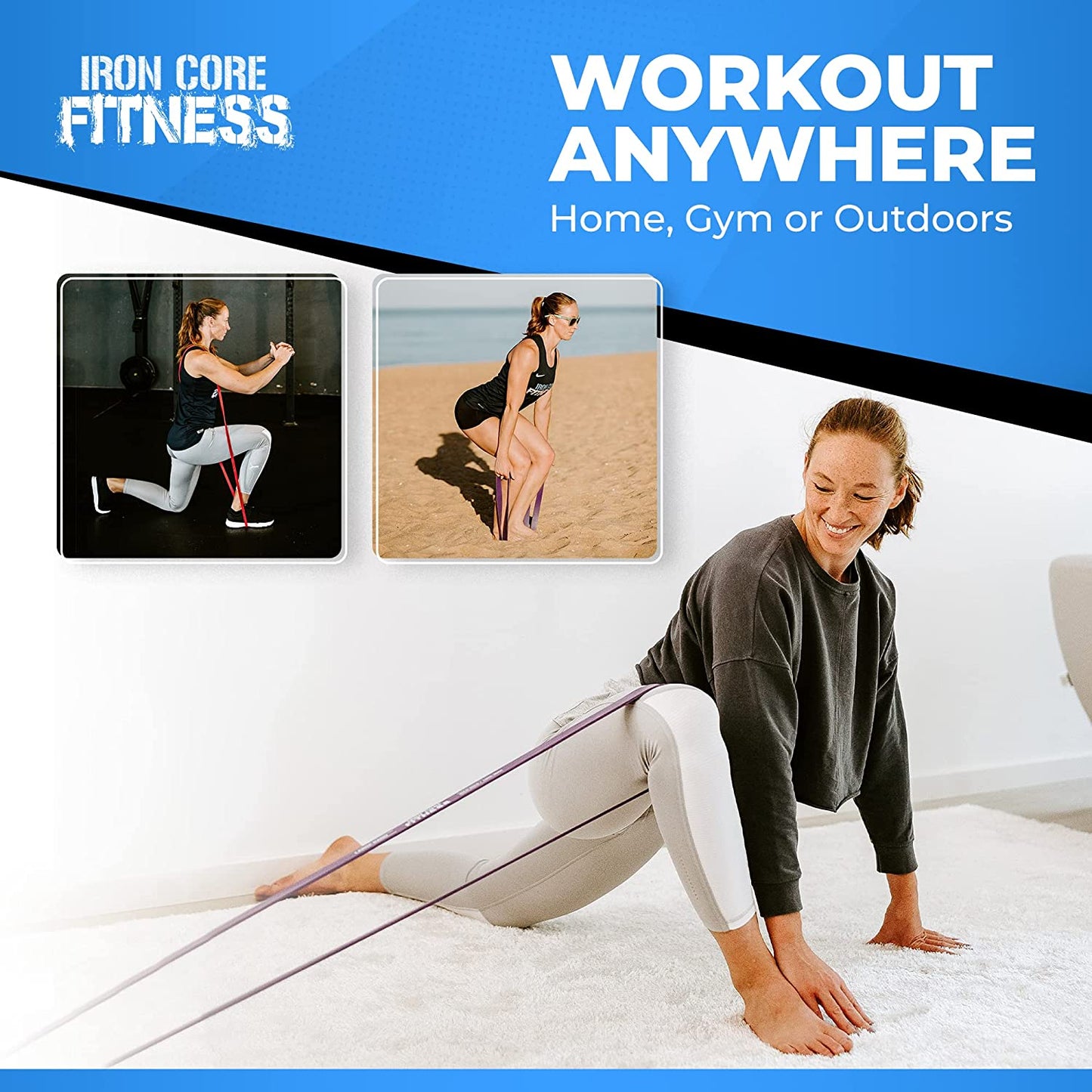 Pull up Assistance Resistance Bands by - Strength Power Flexibility Training at Home or Gym. Ebooks and Workout Chart Included.